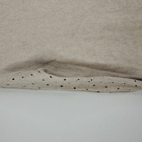 Anthro Moth sweater mock neck cutout long sleeves womens taupe size medium - Picture 4 of 12